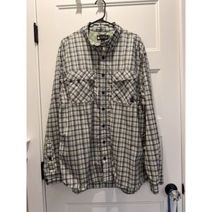 Duluth Trading Company Alaskan Hardgear Fishing Shirt Mens XL Blue Tall